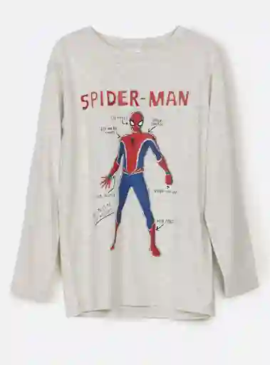 Polera Manga Larga Marvel Gris 6 V25 314010653