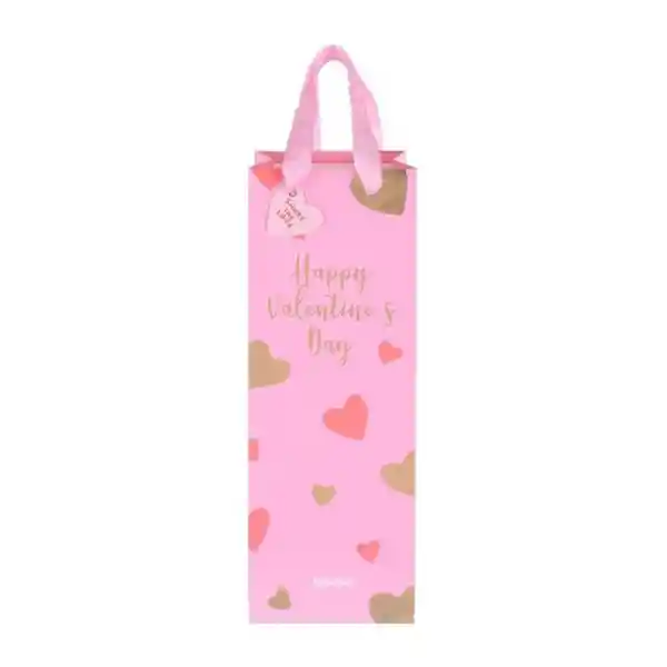 Bolsa de Regalo Para Vino San Valentín Rosa 123 x 34 cm Miniso