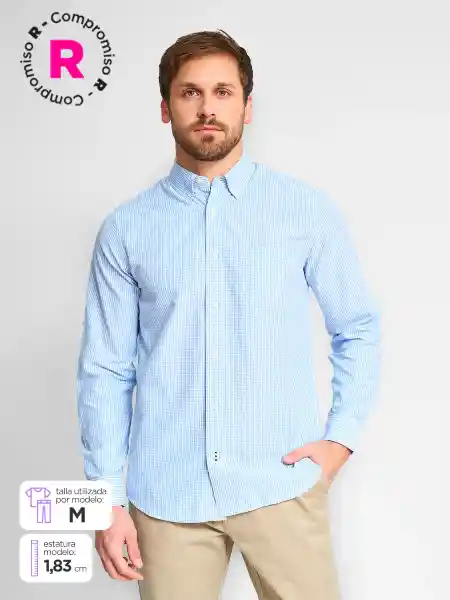 Kenneth Stevens Camiseta Manga Larga Cua Bas Celeste S SS25