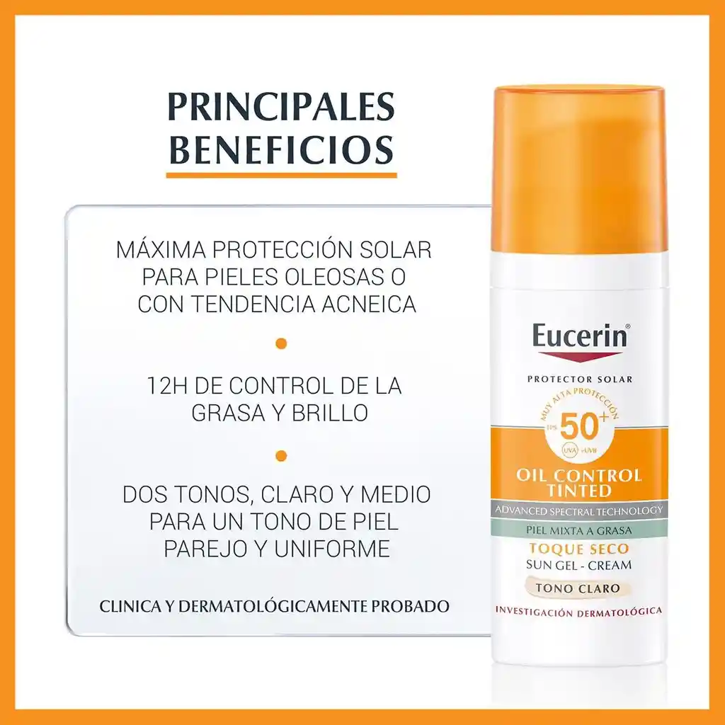 Eucerin Protector Solar Crema Facial Oil Control Tinted