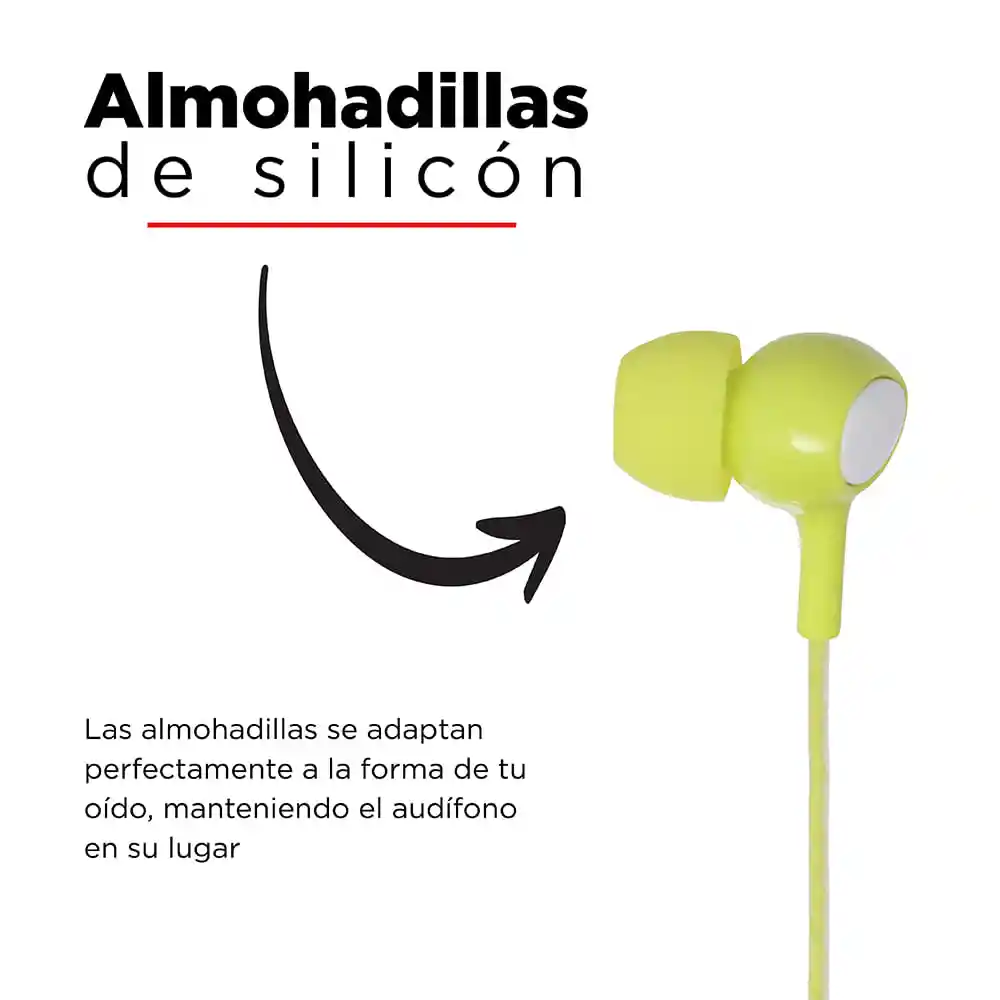 Miniso Audífonos De Cable Se383 Verde/blanco 12m