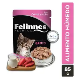 Felinnes Alimento para Gatito Sabor a Carne y  Leche 