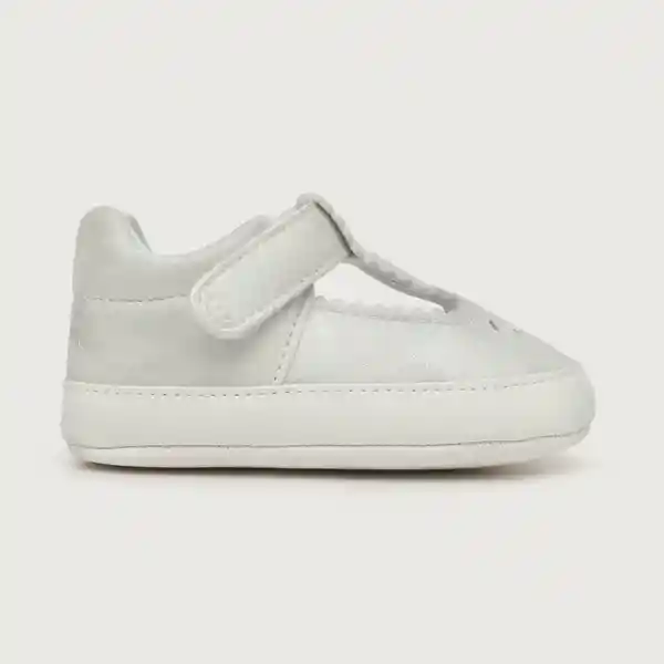 Zapatillas Reina Velcro de Niña Bebé Blanco Talla 17 Opaline