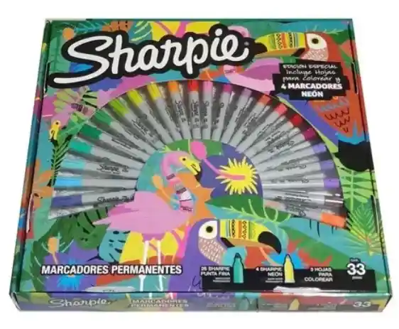 Sharpie Marcadores Ruleta Jungla Caja 30 Unt