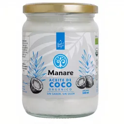 Manare Aceite de Coco Orgánico sin Sabor, sin Olor