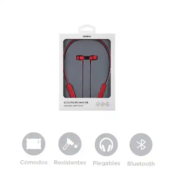 Miniso Audífonos Inalámbricos Rojo