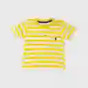 Polera Manga Corta Bebe Niño Amarillo Pillin 12 M