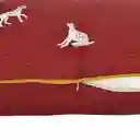 Cojín de Algodón Bordado Rojo 60 x 40 cm