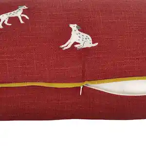 Cojín de Algodón Bordado Rojo 60 x 40 cm