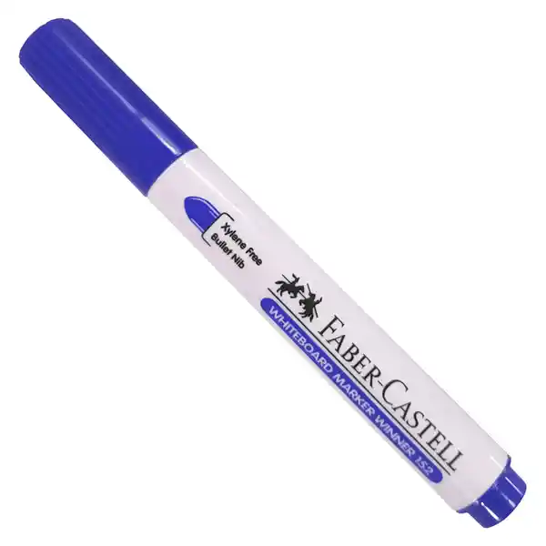 Faber Castell Marcador de Pizarra Punta Redonda Azul