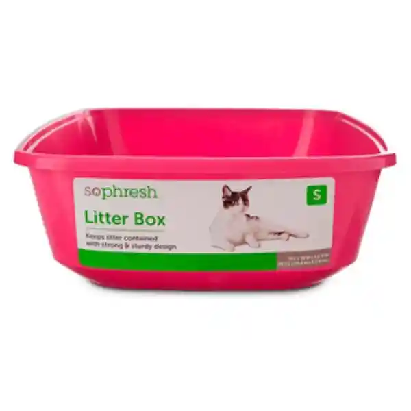 Sophresh Caja Arenero Chico Rosa Para Gato