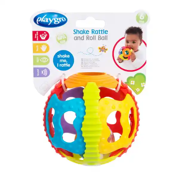 Playgro Pelota Sonajero Agita y Rueda Infantil