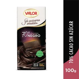 Valor Chocolate 70% Negro sin Azúcar Añadida 70% sin Gluten