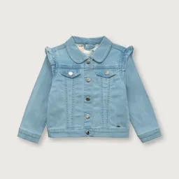 Chaqueta Denim Vuelos de Niña Celeste Talla 6M Opaline