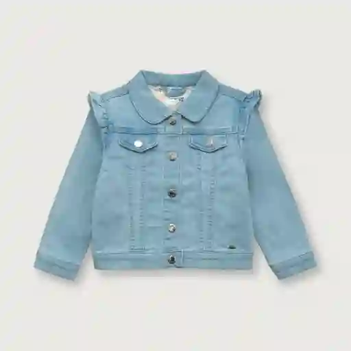 Chaqueta Denim Vuelos de Niña Celeste Talla 6M Opaline