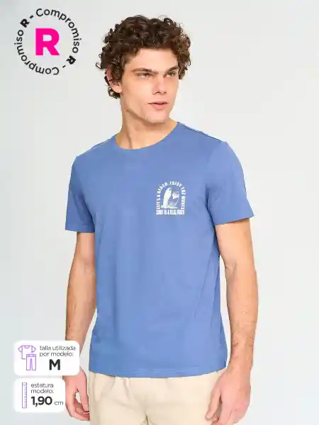 Kenneth Stevens Polera Manga Corta Esurf T1 Azul S SS25