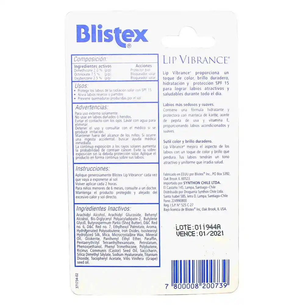 Blistex Protector Labial Vibrance