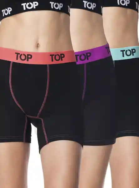 Top Bóxer Mujer Algodón L Surtido M208P3C3