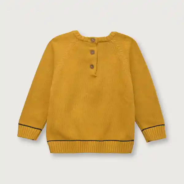 Suéter de Niño Waffle Amarillo Talla 12M Opaline