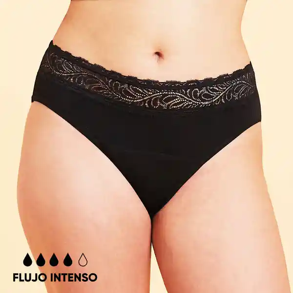 Bloodygreen Panty H.w. Flujo Intenso Negro L