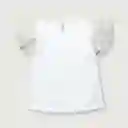 Polera Vuelos Print de Niña Blanco Talla 3A Opaline
