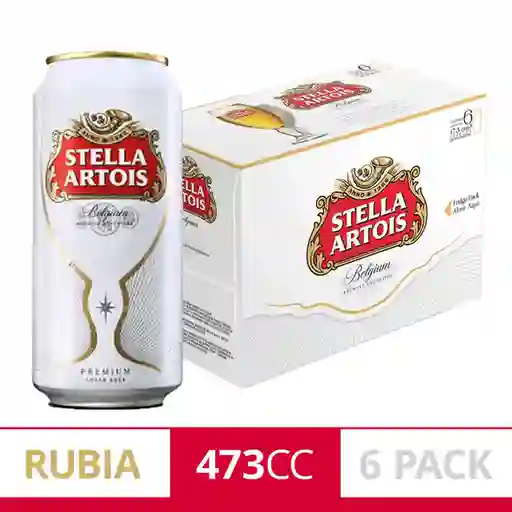 Stella Artois Cerveza Belga Rubia en Lata