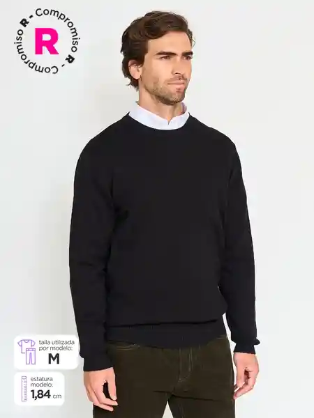 Kenneth Stevens Suéter Cneck Negro M SS25