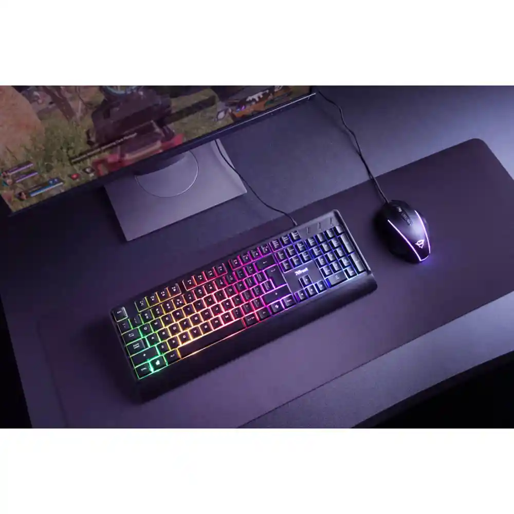 Teclado Gamer Ziva Led Rgb Español Trust