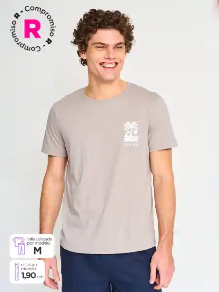 Kenneth Stevens Polera Manga Corta Epalme T1 Gris XL SS25