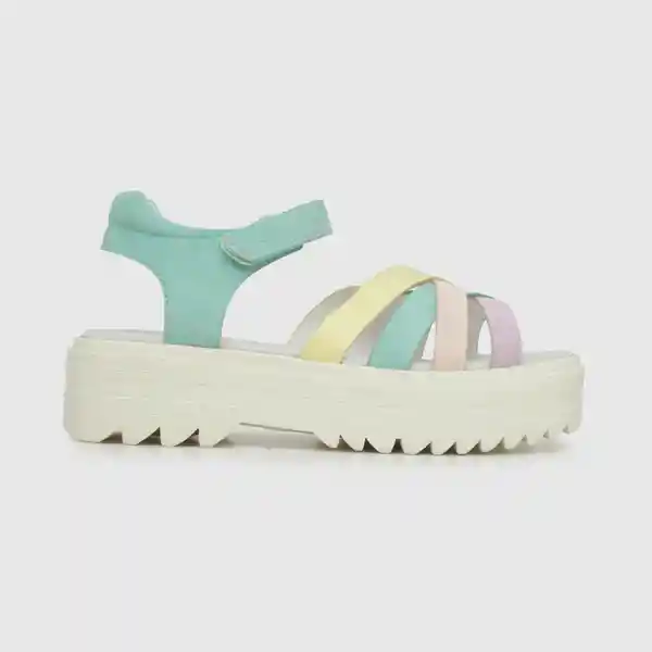 Sandalias Plataforma de Niña Menta Talla 32 Colloky