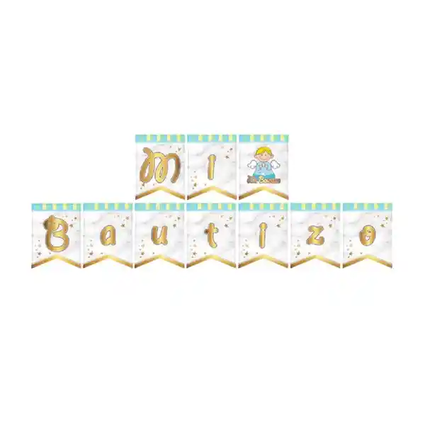 Guirnalda mi Bautizo Celeste