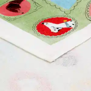 Paño Cocina de Algodón Velour Estampado Verde