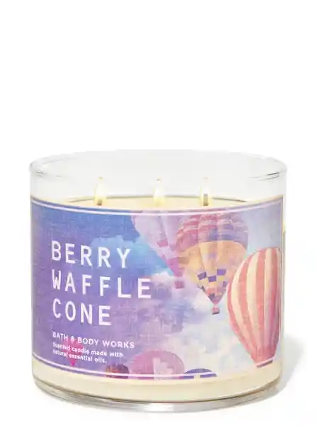 Bath & Body Vela Grande Berry Waffle Cone