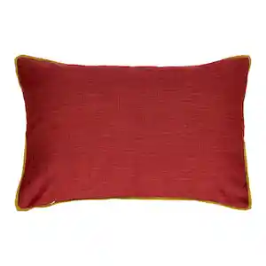 Cojín de Algodón Bordado Rojo 60 x 40 cm