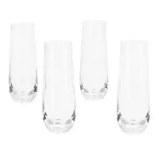 Set Vasos Vidrio Champaña 295 mL