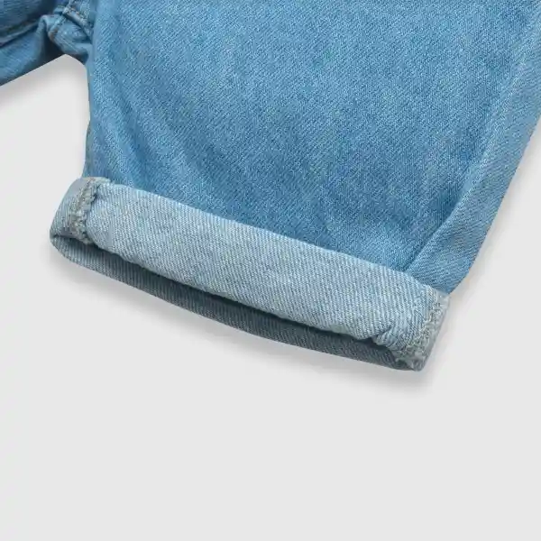 Bermuda Mezclilla de Bebé Niño Light Denim Talla 3/6M Colloky