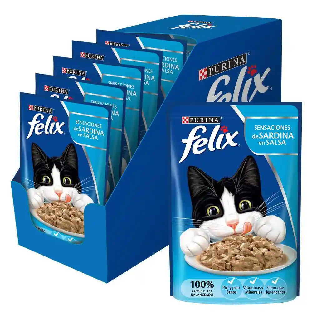 Felix Alimento Húmedo para Gato Sensaciones de Sardinas