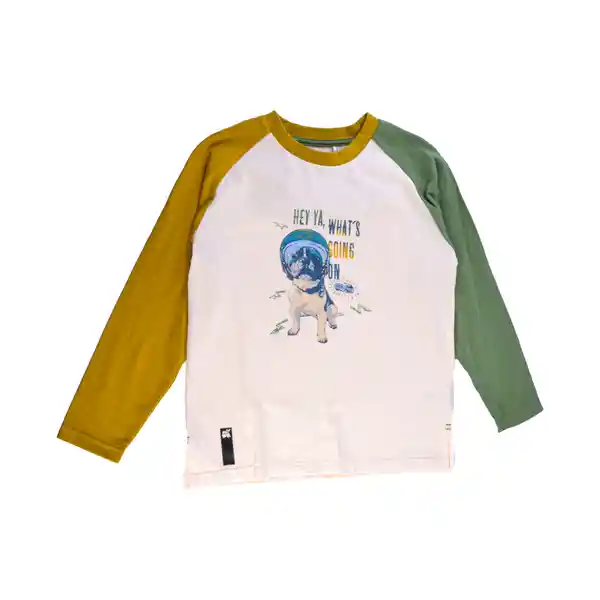 Polera Manga Larga Niño Color Crudo Talla 8 A Pillin