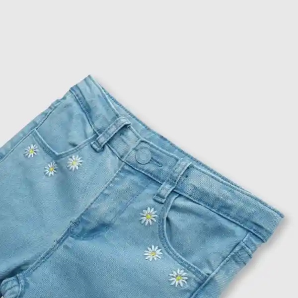 Jean Margaritas de Bebé Niña Light Denim Talla 3/6M Colloky