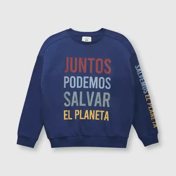 Polerón de Niño Reciclado Blue Denim Talla 12A Colloky