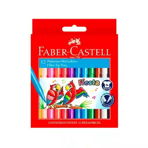 Marcadores de Colores Faber-Castell 12 Coloresd634