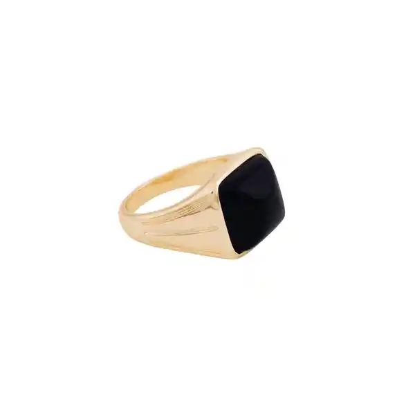 Anillo Gaya Black Baño de Oro Talla 6 Noa Joyas