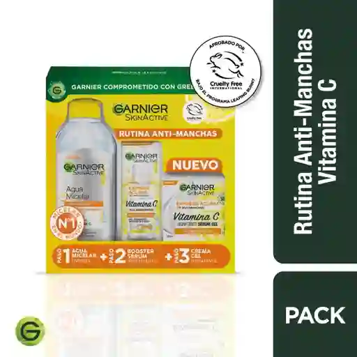 Garnier Kit Anti-Manchas Micelar + Serum + Crema Gel