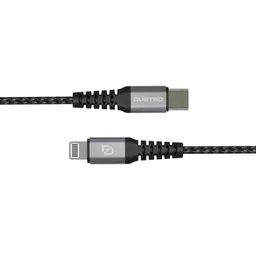 Dusted Cable Usb-C Lightning Certificado Mfi Rugged Negro 1.2 m