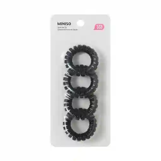 Paquete de Ligas Para Cabello 38 Forma de Anillo Negro Miniso