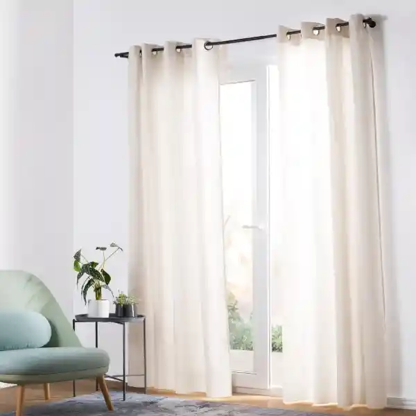 Set Cortina Texturada Ojetillo 140 x 240 cm Casaideas