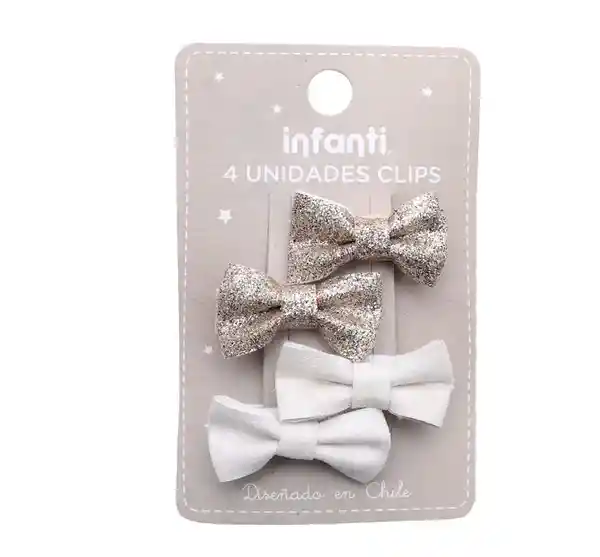 Infanti Pack Pinches Blanco/Dorado