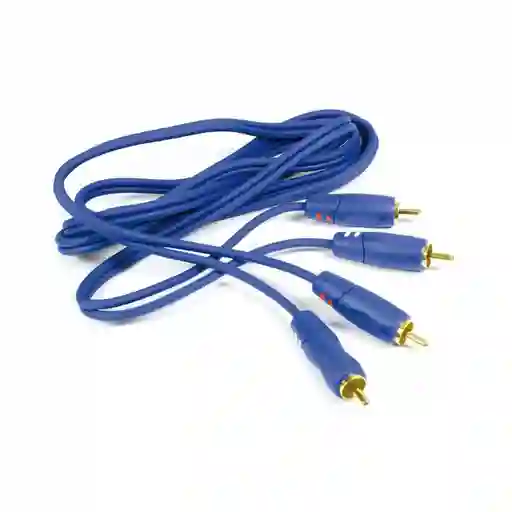 Cable Audio 2X2Rca M-M Dorado-Azul 1.5 m