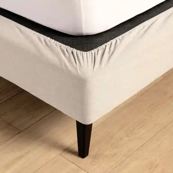 Faldón Box Spring Beige King Casaideas
