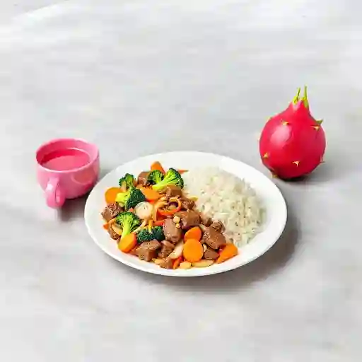 Chapsui de carne con arroz